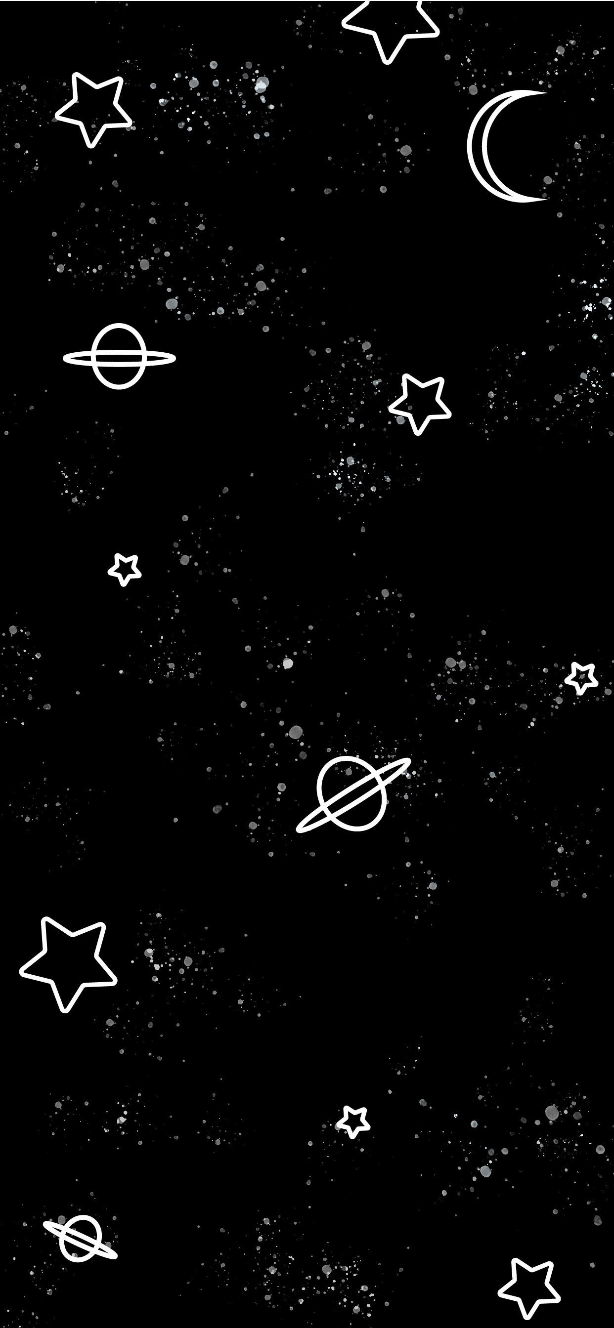 Hình nền và hình nền iPhone dễ thương với ngôi sao ngoài không gian cute
